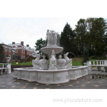 Naked Lady With Horse Fountain for Home Decoration